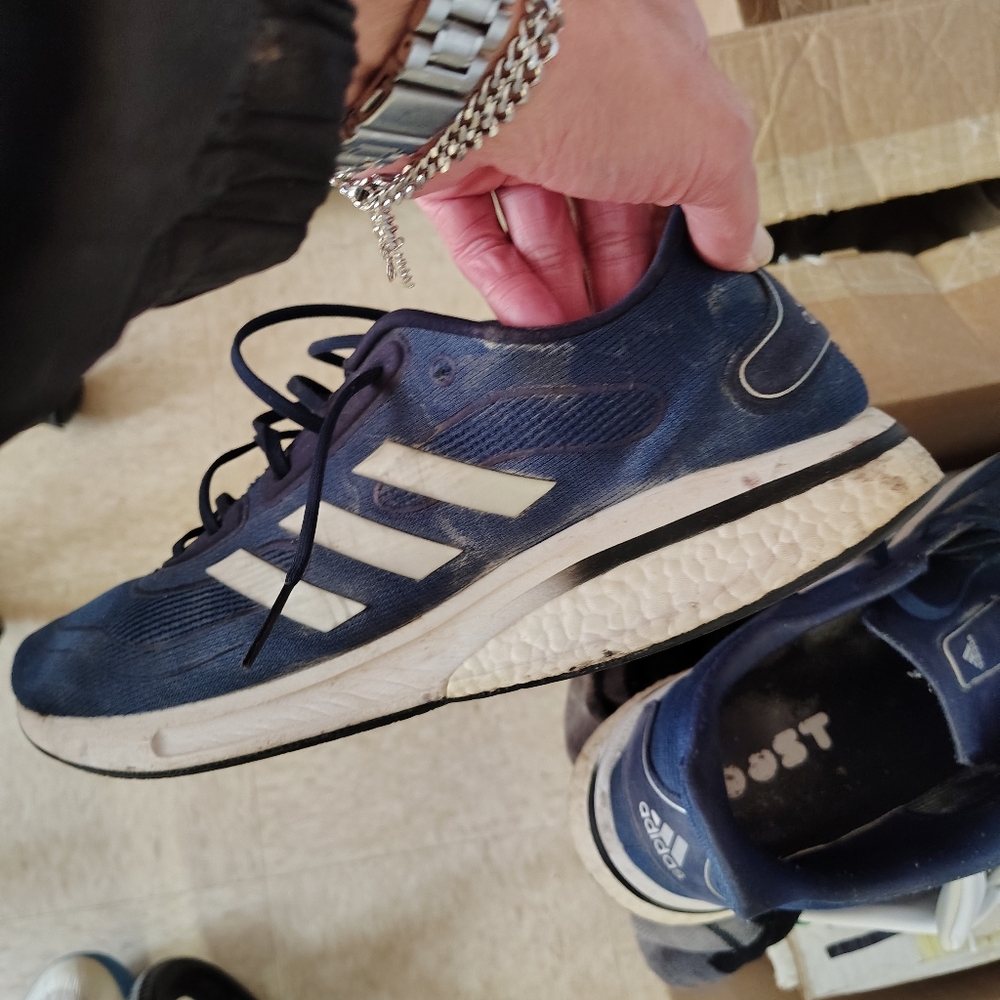Adidas Men's Navy Blue Boost Sneakers